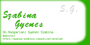 szabina gyenes business card